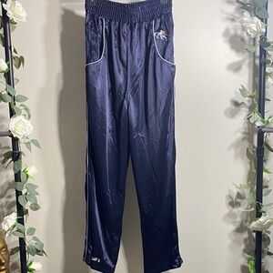 AND1 Dark Blue Joggers with White Trim